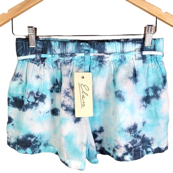 Elan NWT Tie Dye Comfy Shorts with a Drawstring 100% Cotton - Picture 4 of 8
